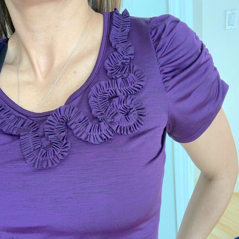 Purple silk shirt
